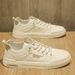 2025 Nuove scarpe comode in morbida pelle, scarpe basse da esterno, scarpe da skate comode con punta rotonda abbinata da uomo, scarpe bianche_voghion.com