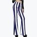 Women's Loose Wide-leg Vertical Stripe Sports Casual Pants_voghion.com