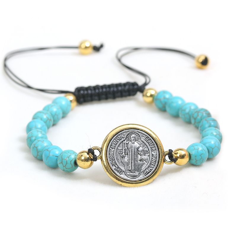 Bracciale turchese con ciondolo esorcismo di San Benedetto_voghion.com