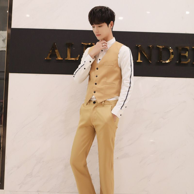 Herrenbekleidung Groomsmen Kleid Weste Business Casual Anzug Herren Weste Stil Schlanke Weste_voghion.com