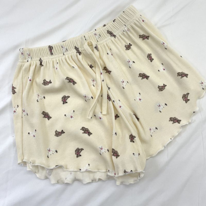 2024 nuovi pantaloncini estivi Modal monopezzo, pantaloni casual da spiaggia per dormire, vestiti per la casa, i pantaloncini possono essere indossati all'esterno_voghion.com