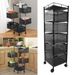 6 Cart Vegetable Shelf Rack Tier Mobile Kitchen Utility Rotating Storage Trolley_voghion.com