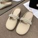 Soft Soled Toe Cap Slippers In Spring And Summer 2025, New Pearl Half Support Single Shoes Wearing Outside, Anti Slip_voghion.com