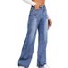 Damenbekleidung – Cat Whiskers And Maliu – Lockere Jeans mit hoher Taille und weitem Bein_voghion.com