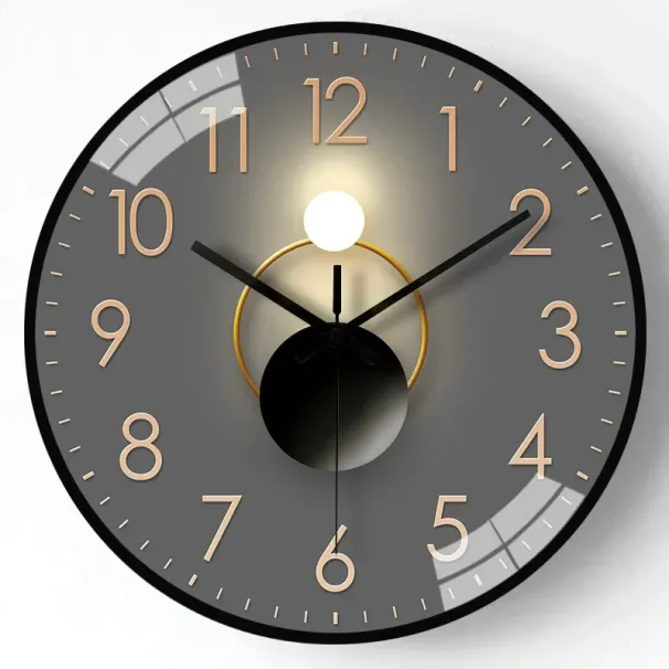 Nordic Vintage 8" Wall Clock - Non-Ticking Home Decor_voghion.com