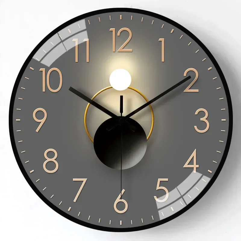 Horloge murale vintage 8" - Décoration nordique silencieuse_voghion.com