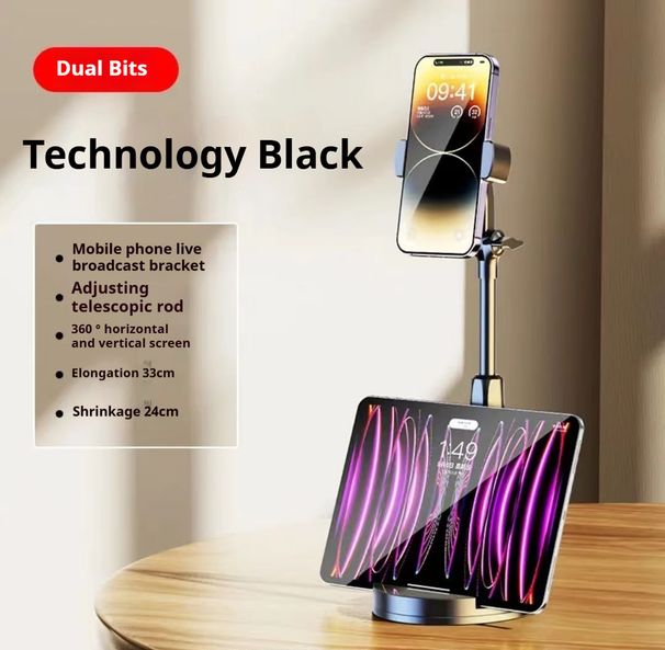 Support de téléphone de bureau réglable et multifonctionnel, gadget pour la photographie, la diffusion en direct, le visionnage d'émissions, paresseux universel_voghion.com