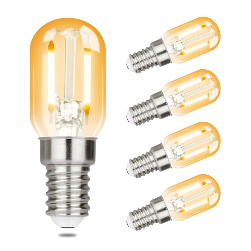 4ER E14 LED Warmweiß Glühbirne - T22 LED Lampen 2W Retro Edison Sockel Birne 2700K Warmweiß Leuchtmittel Energiesparlampe Nicht Dimmbar Glühbirne_voghion.com