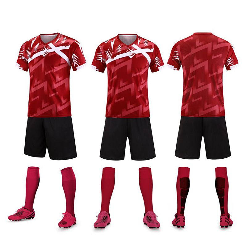 Speed Summer Short sleeved Single Top Men's Women's Match Training New Football Clothes Set for Adults and Children_voghion.com