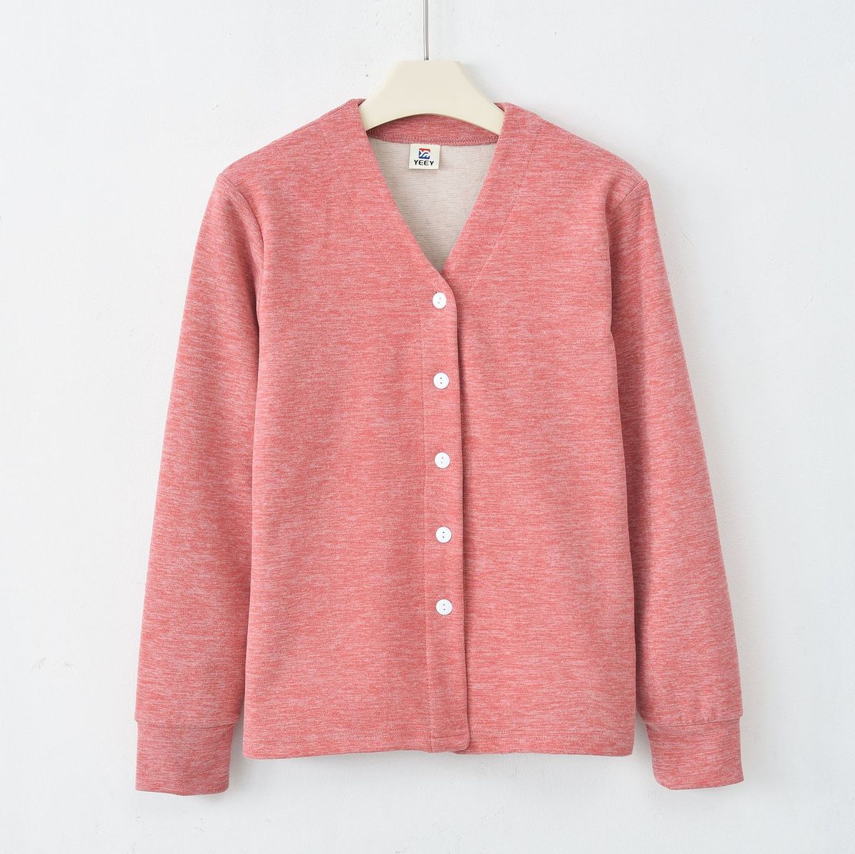 Nouveau pull tricoté à simple boutonnage et col en V à manches longues pour femme, cardigan décontracté en velours allemand pour automne et hiver_voghion.com