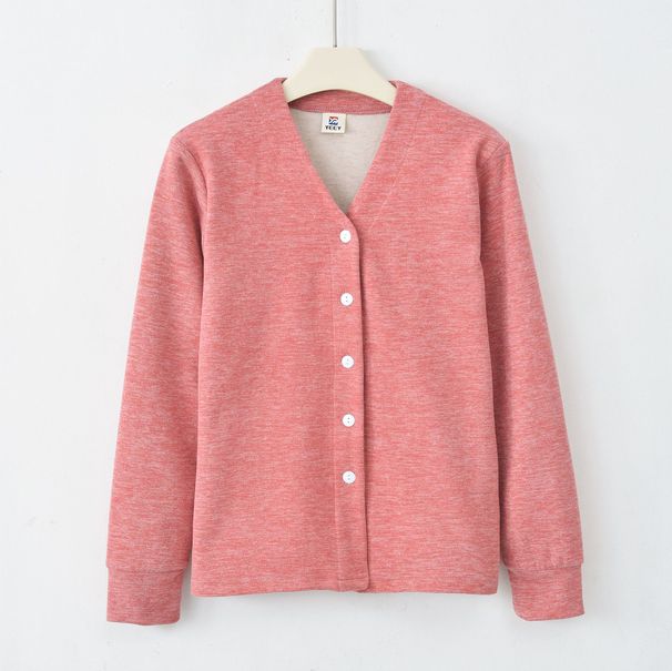 Nouveau pull tricoté à simple boutonnage et col en V à manches longues pour femme, cardigan décontracté en velours allemand pour automne et hiver_voghion.com