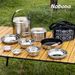 Set di pentole da campeggio in acciaio inossidabile 304 - Kit da cucina portatile per esterni con pentola per zuppa, padella e utensili compatti per picnic, viaggi su strada_voghion.com