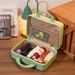 Candy colored contrasting with fairy style accompanying hand gift solid color clear travel box, mini suitcase zipper_voghion.com