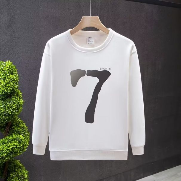 Herrenbekleidung Crewneck Sweat Herren Loose Design Sense Smiley Print Retro Instagram Style Modisches Markenoberteil für Frühling und Herbst_voghion.com