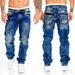 Herrenbekleidung 2024 Neue Jeans, lässige Top-Line-Hose, gerade geschnittene Herrenhose, Hip-Hop-Jeans_voghion.com