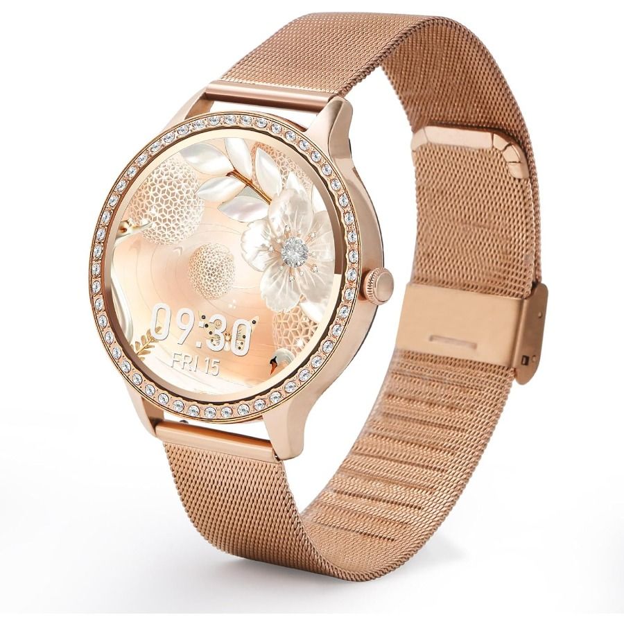 Slimme vrouwen met antwoordapparaat, Bluetooth smartwatch voor Android en iOS-telefoons, bloeddrukmeter, sporthorloge, Fiess-horloge_voghion.com