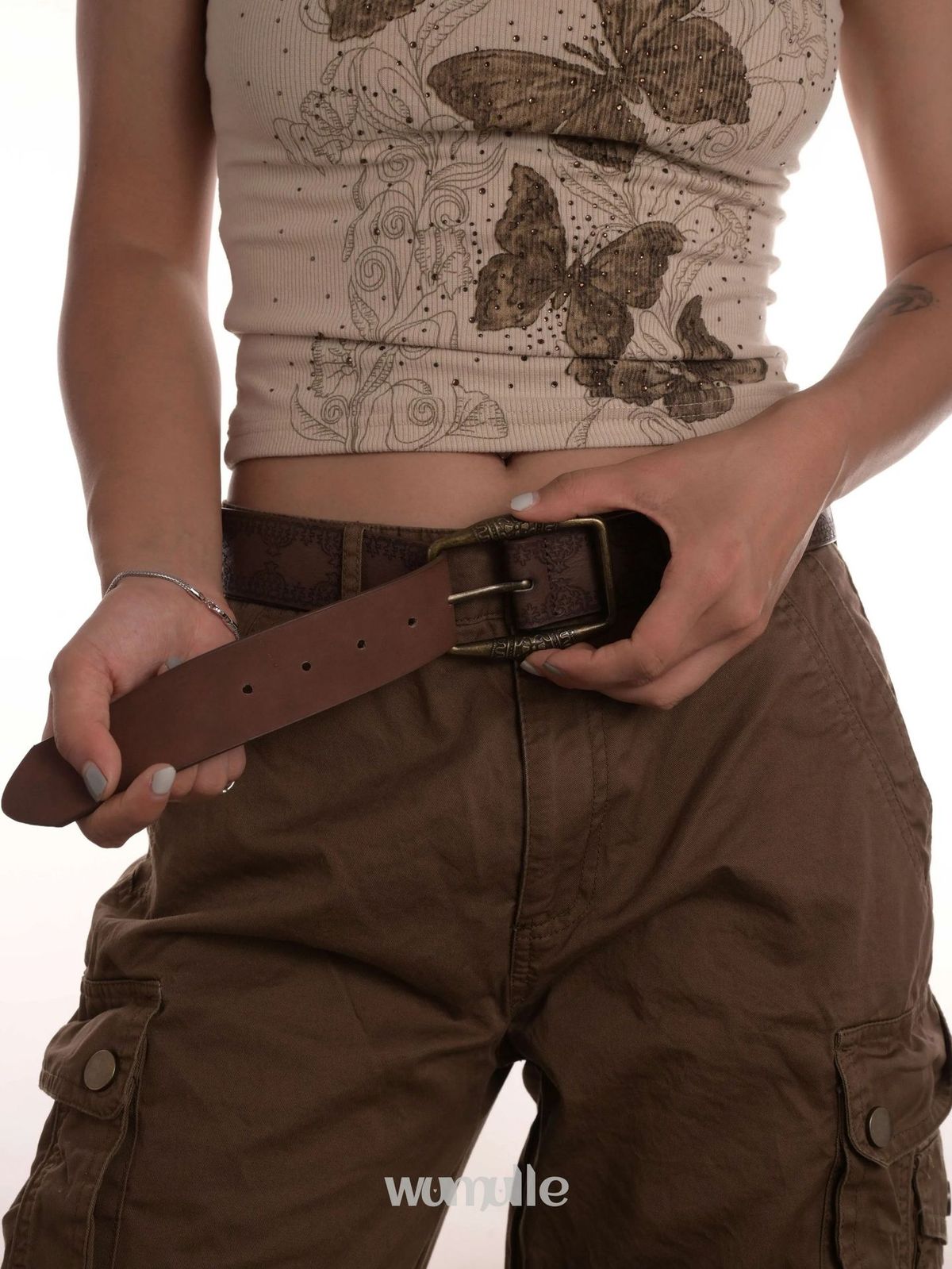 Nuova cintura decadente in stile artistico stampato in bronzo antico serie marrone retrò vintage vintage con cintura in stile etnico di alta qualità_voghion.com