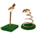 Plush Sparrow Steel Wire Teaser Wan Self-Entertainment Boreom Relief Toy Spiral Spring Roun Plate Cat Scratching_voghion.com