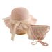 Hüte, Schals und Handschuhe für Mädchen, Sets für Frühling und Sommer, Strohhut, Sonnenhut, Sommerhut mit Prinzessinnen-Motiv, Taschenset, Strandhut, Sonnenhut für Mädchen_voghion.com