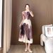 Women's Clothing summer new style age reducing pleated stretch top printed skirt two piece fashion suit_voghion.com