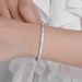 Women's Jewelry Elegant 30-Point Moissanite Bracelet In Sterling Silver, Full Diamond Accents, Adjustable Open Bangle For Everyday & Special Occasions_voghion.com