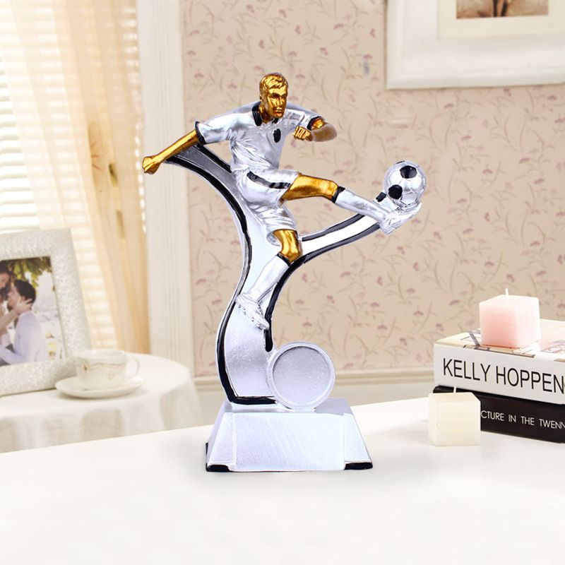 Sports Resin Craft Series Silver Gold Men's Football Trophy Creative Resin Decoration Crafts_voghion.com