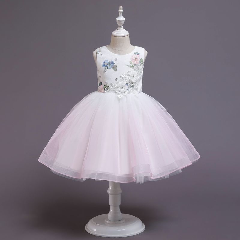 Popular Children's Dress Girl Fluffy Tulle Princess Dress Gradient Color Super Fairy Dress Piano Performance Costume_voghion.com