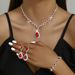 Set di gioielli per cena di nozze alla moda da donna Set di gioielli per sposa e sposa, collana, orecchini, bracciale, set di tre pezzi_voghion.com