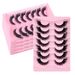 New 7 pairs of fitted eye tail plus long false eyelashes Thick fox eye cat eye eyelashes_voghion.com