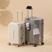 Large Capacity Thickened Aluminum Frame Password Travel Suitcase 26 Inch Shatterproof Sturdy Trolley Case_voghion.com