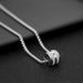 Titanium Steel Pendant Small Waist Fortune Bead Necklace Men's Fashion Versatile Diamond-Encrusted Elegant Light Luxury_voghion.com