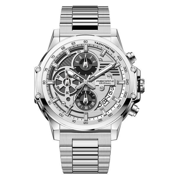 Men's Luxury Large Dial Watch With Waterproof & Luminous Features, Multifunctional Quartz Chronograph For Business & Casual Wear Quartz Watch_voghion.com