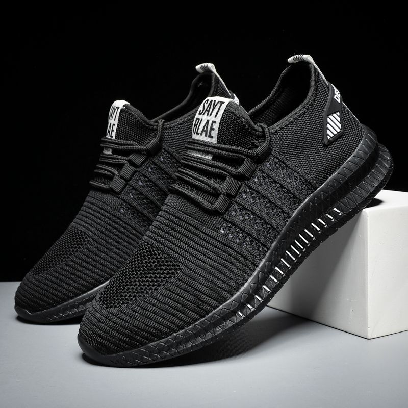 Sneakers Skor för män Lättvikts andas Löpning Gång Manskor Mjuk sula Snörning Scarpe Uomo_voghion.com
