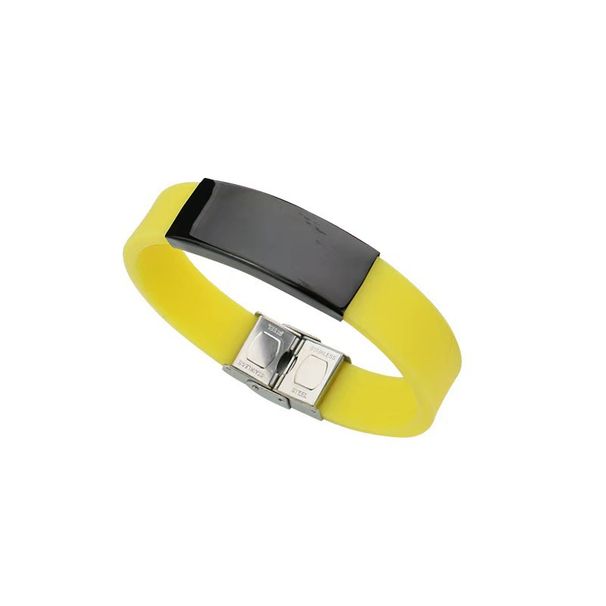 Trendy für Männer, gravierbares Armband, mehrfarbiges Sport-Silikon-DIY-Armbandzubehör_voghion.com