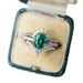 Fashion Plated Simulated Diamond Emerald For Women Adjustable Colorful Gemstone Ring_voghion.com