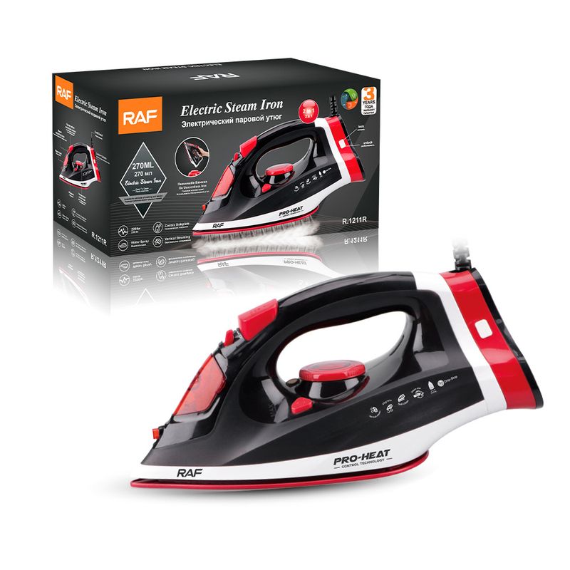 Fier de călcat electric portabil cu abur wireless RAF, multifuncțional, cu pulverizare reglabilă, R.1211_voghion.com
