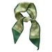Piccola sciarpa bianca e verde tenero per donna primavera ed estate sciarpa lunga decorativa con fascia per capelli a nastro stretto e sottile_voghion.com