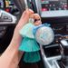 Creative Ice Silk Tassel Eternal Flower Gradient Color Internet Celebrity Car Keychain Cute Bag Pendant Gift_voghion.com