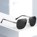40,000 Kilometers Polarized Color Changing Men's Metal Driver Driving UV Protection Sunscreen Sunglasses_voghion.com
