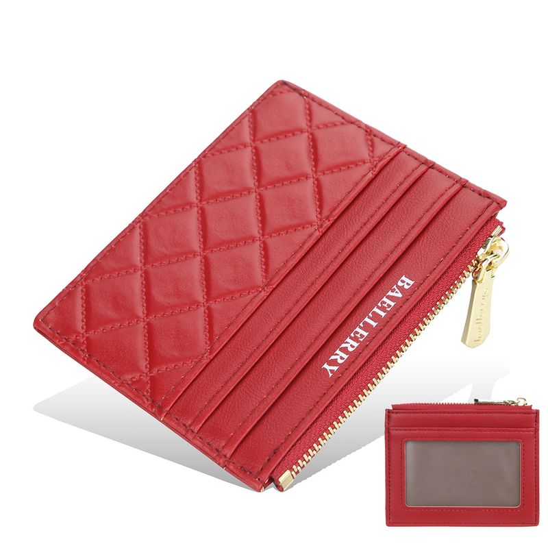 Coin Purses & Holders Ladies Card Holder Version Multi Color Driver's License Card Holder Embossed Thin Zipper Bank Card Holder Wholesale_voghion.com