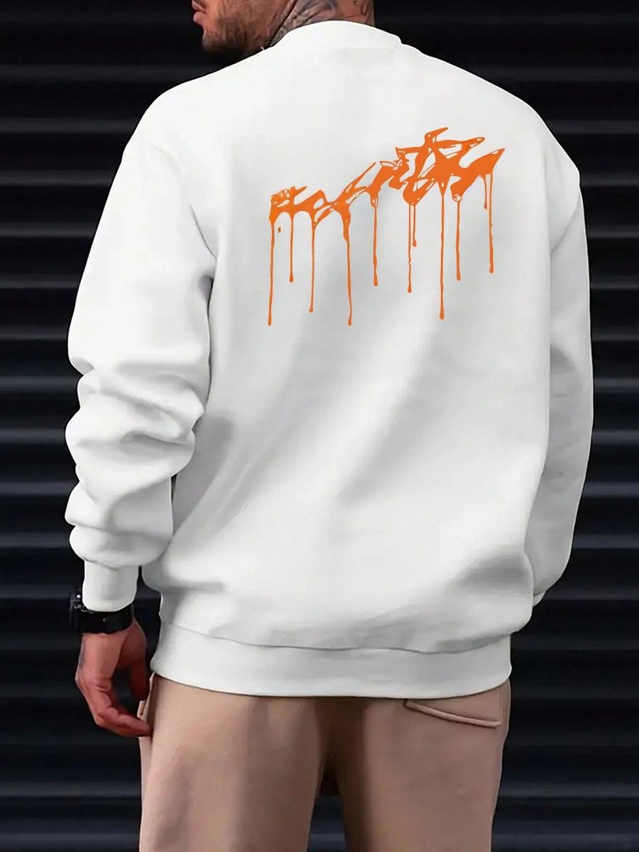 Polar Fleece Solid Color Round Neck Sweater Mens Candy Cotton Long Sleeve Working Clothes_voghion.com