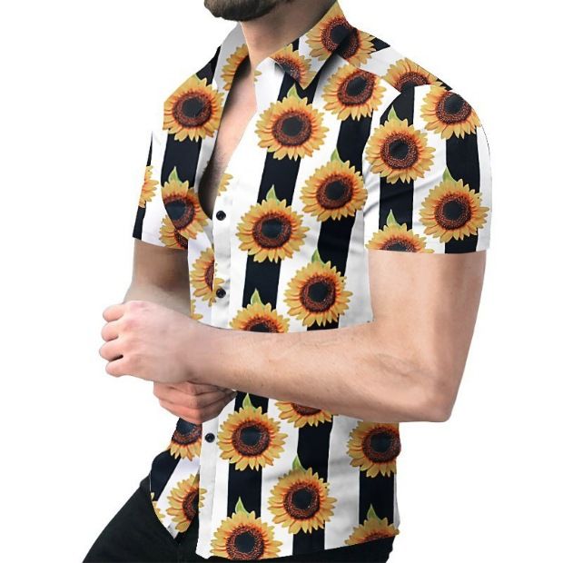 2024 new summer men's short sleeved printed casual personalized lapel oversized shirt lining_voghion.com