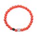 Stainless Steel Peach Heart Bracelet - Red Agate Couple Set, Matching Beaded Jewelry For Men & Women_voghion.com