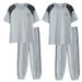Neue Pyjamas für Frühlingspaare, kurzärmlige Hosen für Damen und Herren, einfache Baumwolle, lockere Hauskleidung in Übergröße, Sommer_voghion.com