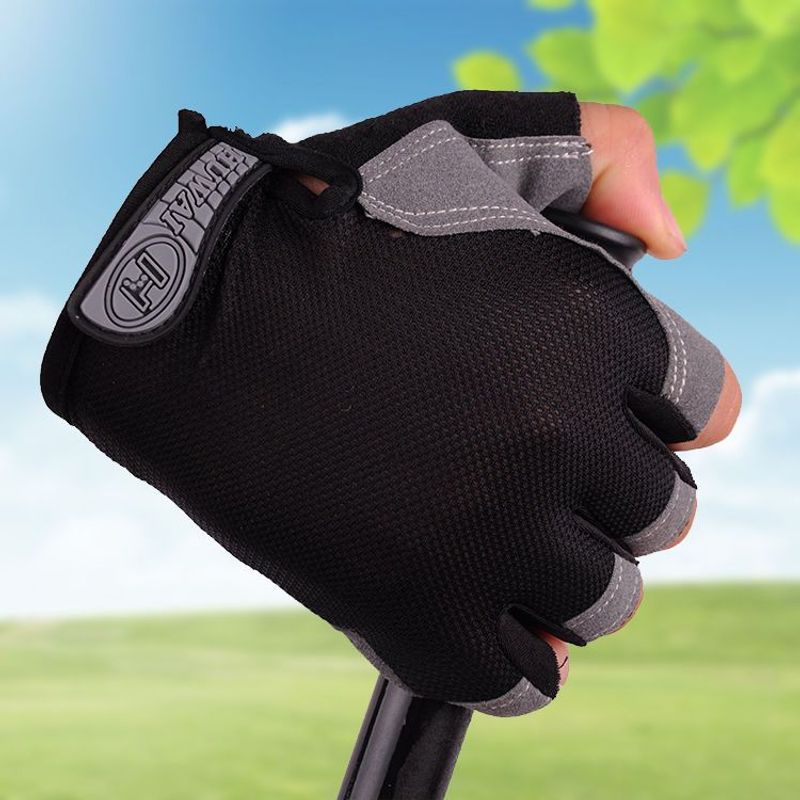 Fitness gloves for men women in spring and summer thin cycling half gloves, anti slip equipment, exposed finger_voghion.com