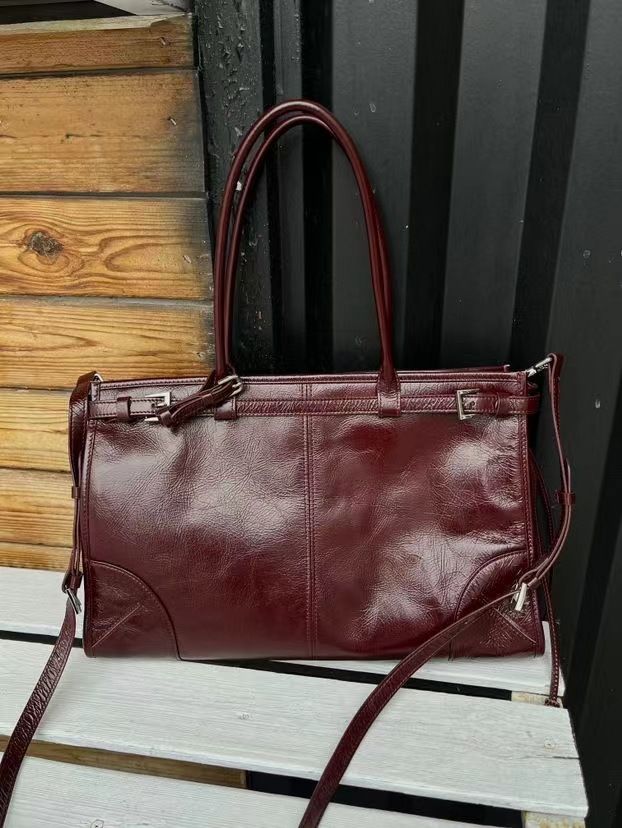 Damen neue große kapazität Boston kopf schicht rindsleder high-grade mode handtasche_voghion.com