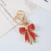 Diamond Bow Metal Car Keychain Simple Personality Style Key Ring Bag Pendant Accessories_voghion.com