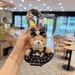 New Little Style Dress Cartoon Plush Bear Keychain Cute Adorable Doll Bag Pendant Gift For Women_voghion.com