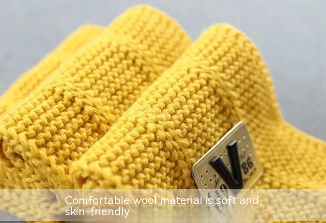 Ensemble écharpe de chapeau pour enfants à la mode garçons hiver rembourré femme bébé chapeau en laine écharpe chaude_voghion.com