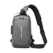 New Men's USB Charging Single Shoulder Commuter Backpack Water-Resistant Crossbody Chest Bag_voghion.com